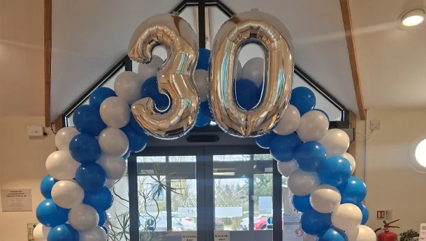 30 years of service balloons